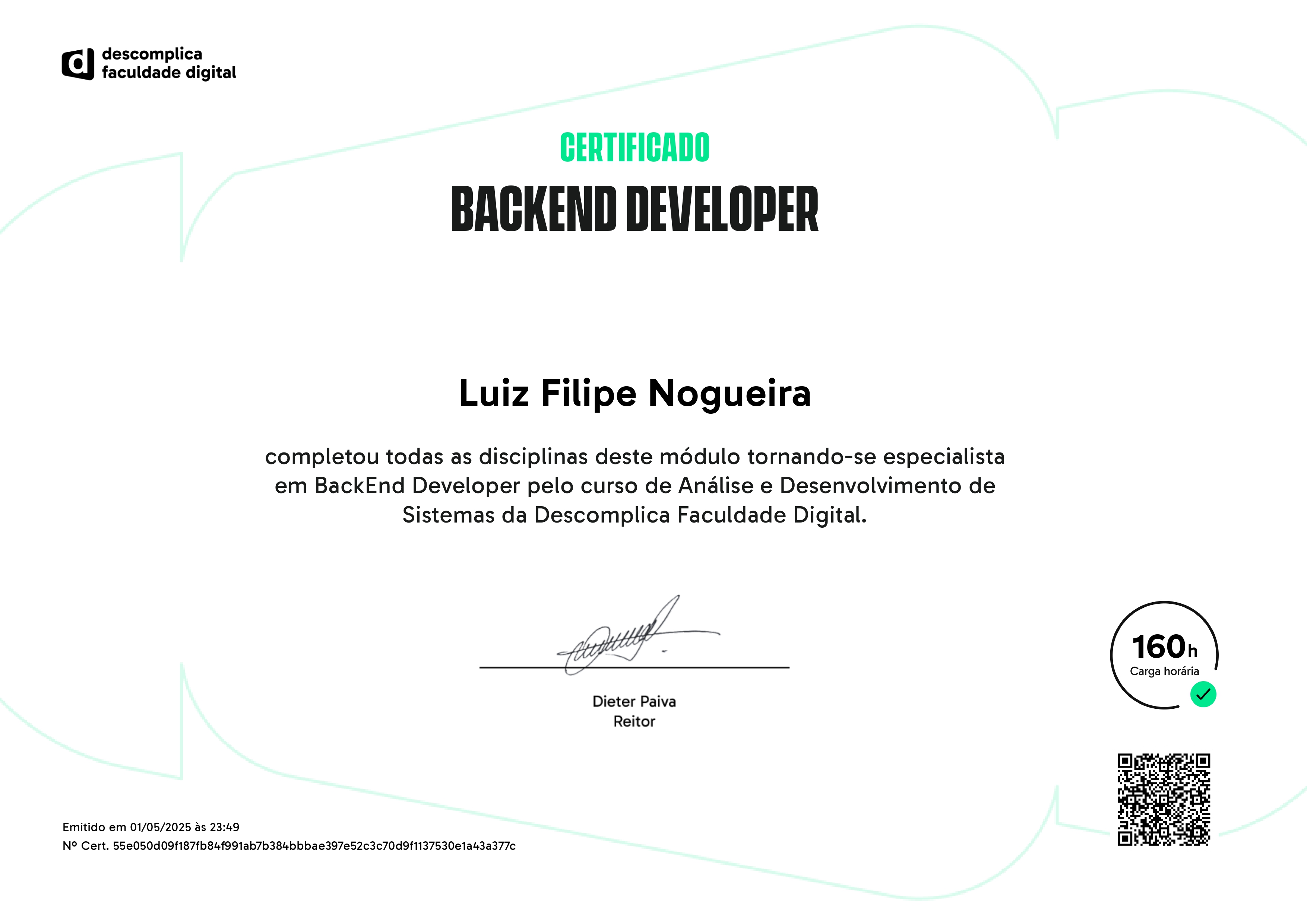 Certificado BackEnd